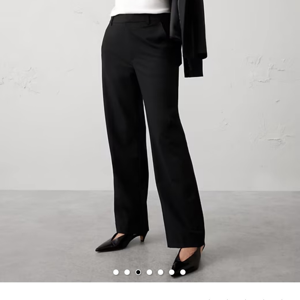 Navy Banana Republic Sculpted Stretch Dress Pants